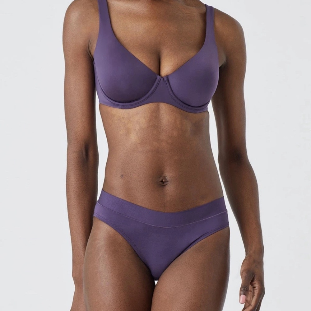 NWT Cuup Scoop Micro bra in Dusk and Modal thong